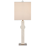 Настольная лампа из мрамора с тканевым прямоугольным абажуром Eternity варинант исполнения - 4 | Loft Concept в Липецке