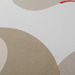 Подушка декоративная хлопковая бежевого цвета с абстрактным принтом Elysian Flow Sand варинант исполнения - 3 | Loft Concept в Липецке