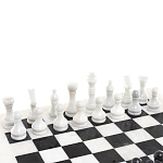 Шахматы классические с белой доской из натурального камня Мрамор Decorative Thematic Chess варинант исполнения - 2 | Loft Concept в Липецке