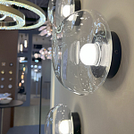 Бра с куполообразным плафоном и черным металлическим основанием Flos Wireline Lighting варинант исполнения - 2 | Loft Concept в Липецке