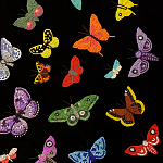 Картина ручная вышивка бисером Бабочки Butterflies and Light Bulb варинант исполнения - 4 | Loft Concept в Липецке