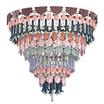 Люстра круглая с декором из разноцветных элементов в виде листьев Changing Seasons варинант исполнения - 1 | Loft Concept в Липецке