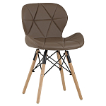 Стул с коричневым сиденьем из экокожи JEROEN варинант исполнения - 1 | Loft Concept в Липецке