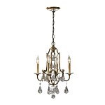 Люстра с 4-мя лампами и стеклянными подвесками в классическом стиле Feiss варинант исполнения - 2 | Loft Concept в Липецке
