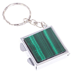 Зеркало брелок складное двухстороннее из натурального камня Малахит Stone Mirrors варинант исполнения - 4 | Loft Concept в Липецке