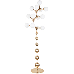 Торшер с плафонами из стеклянных шаров Pearls Suspension Gold Floor Lamp варинант исполнения - 1 | Loft Concept в Липецке