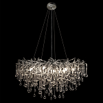 Люстра подвесная с прозрачными стеклянными подвесками в форме капель Диаметр 80 см Droplet Chandelier варинант исполнения - 3 | Loft Concept в Липецке