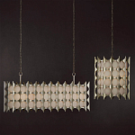 Подвесной светильник в форме цилиндра с фактурным серебряным каркасом и тканевым абажуром Silver Honeycomb варинант исполнения - 3 | Loft Concept в Липецке