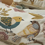 Чехол на подушку с кисточками и вышивкой птиц Ethnic mix Birds Rect варинант исполнения - 7 | Loft Concept в Липецке
