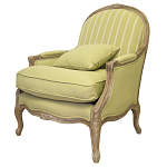 Кресло Ava Classical Armchair green striped flax варинант исполнения - 3 | Loft Concept в Липецке