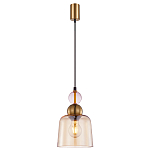 Подвесной светильник со стеклянным плафоном янтарного цвета Prestige варинант исполнения - 2 | Loft Concept в Липецке