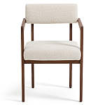 Кресло обеденное Alcove White Boucle из массива ореха варинант исполнения - 2 | Loft Concept в Липецке