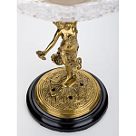 Чаша стеклянная прозрачная на бронзовой подставке с фигуркой девушки Eden Garden варинант исполнения - 4 | Loft Concept в Липецке