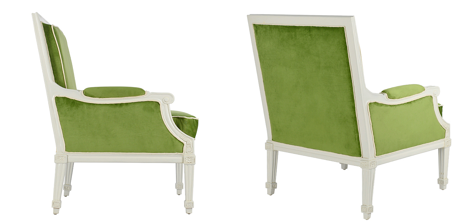 Кресло French Provence Armchair Ferrand green Кресло French Provence Armchair Ferrand green - Loft-Concept в Липецке