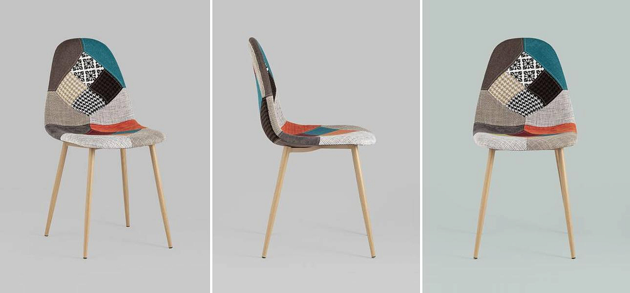 Стул Archie Chair Разноцветный Печворк Стул Archie Chair Разноцветный Печворк - Loft-Concept в Липецке