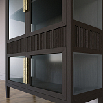 Витрина Primo со стеклянными фасадами и 2 ящиками Темный орех варинант исполнения - 2 | Loft Concept в Липецке