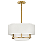 Потолочный светильник с двухслойным белым текстильным абажуром Hinkley варинант исполнения - 15 | Loft Concept в Липецке