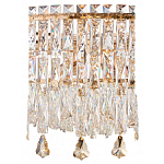 Люстра круглая с хрустальными подвесками на золотистом каркасе Roul Crystal Light варинант исполнения - 10 | Loft Concept в Липецке