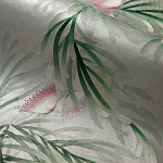 Обои ручная роспись Silk Tree Colourway SC-92 on Crackled Silver on Shell Pink metallic silk варинант исполнения - 1 | Loft Concept в Липецке