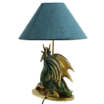 Настольная лампа с абажуром Дракон Green Dragon Синий абажур варинант исполнения - 4 | Loft Concept в Липецке