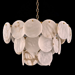 Люстра трехъярусная с подвесками из округлых элементов Cryptocrystalline Stone варинант исполнения - 1 | Loft Concept в Липецке