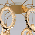 Потолочный светильник светодиодный с золотистым каркасом Ring of Fire варинант исполнения - 2 | Loft Concept в Липецке