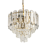 Люстра многоярусная с овальными прозрачными подвесками 36 см Harmonica варинант исполнения - 1 | Loft Concept в Липецке