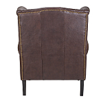 Кресло из натуральной кожи на 4-х деревянных ножках из массива бука Thomas Armchair brown варинант исполнения - 3 | Loft Concept в Липецке