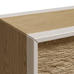 Тумба 2 ящика с подсветкой на рельефном фасаде Warm Industrial варинант исполнения - 9 | Loft Concept в Липецке