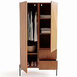 Шкаф с геометрическим рисунком на дверцах Anders Dark Wood варинант исполнения - 4 | Loft Concept в Липецке