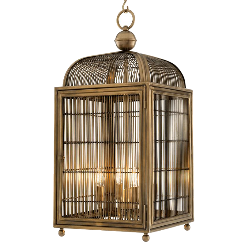 Люстра Lantern Falcon Латунь Античная полированная Люстра Lantern Falcon Латунь Античная полированная в Липецке | Loft Concept