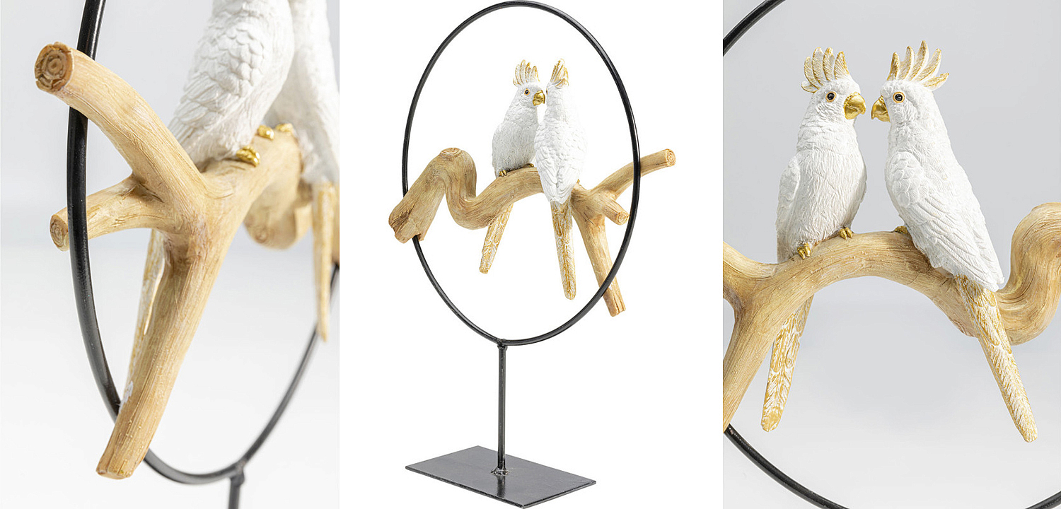Статуэтка White Parrots in a ring Статуэтка White Parrots in a ring - Loft-Concept в Липецке