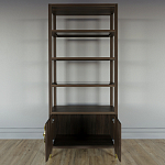 Стеллаж со стеклянными полками Elsa Dreams Walnut варинант исполнения - 4 | Loft Concept в Липецке