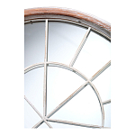 Зеркало-окно настенное в венецианском стиле с деревянной рамой бежевого цвета Venetian Smooth варинант исполнения - 2 | Loft Concept в Липецке