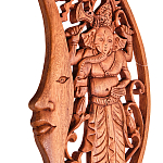 Панно из дерева Ганеша и месяц Panel With Animals варинант исполнения - 3 | Loft Concept в Липецке