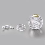 Настольная лампа с прозрачным шарообразным плафоном на цилиндрической подставке Crystal Globule варинант исполнения - 3 | Loft Concept в Липецке