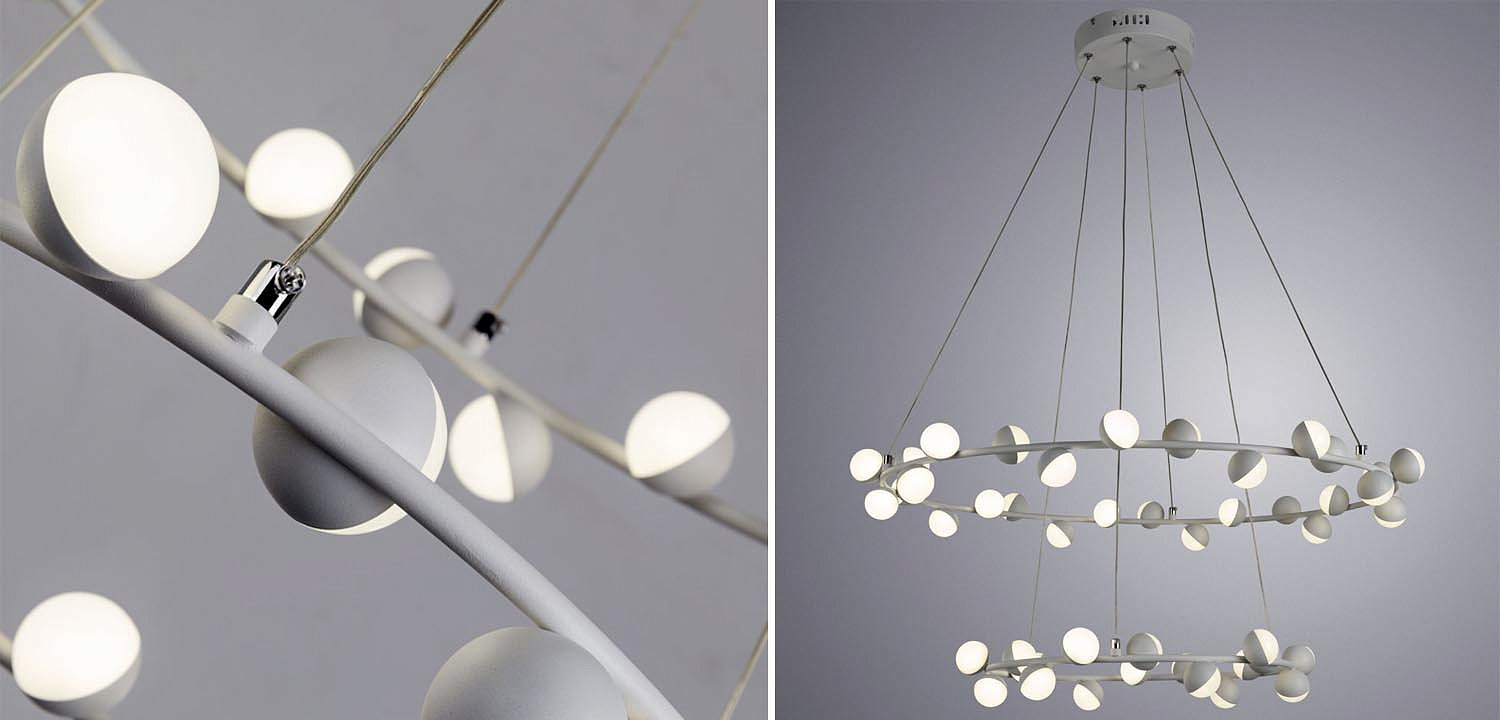 Люстра Vilelme Chandelier white double Люстра Vilelme Chandelier white double - Loft-Concept в Липецке