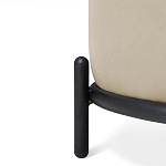 Банкетка овальная бежевый велюр на 4-х металлических ножках черного цвета SANJAY варинант исполнения - 4 | Loft Concept в Липецке