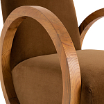 Кресло с круглыми деревянными подлокотниками Modesto Chair варинант исполнения - 5 | Loft Concept в Липецке