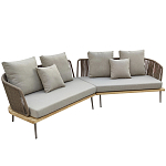 Диван садовый угловой Counter серый варинант исполнения - 1 | Loft Concept в Липецке