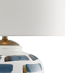 Настольная лампа керамическая с белым тканевым абажуром Perfect White Canvas варинант исполнения - 1 | Loft Concept в Липецке