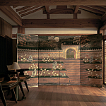 Обои ручная роспись The Art of Learning and Steps for the Flowers by Teo Yang Special Colourway on purple painted Xuan paper варинант исполнения - 1 | Loft Concept в Липецке