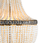 Люстра каплевидной формы декорированная нитями стеклянных бусин молочного цвета Bead threads варинант исполнения - 1 | Loft Concept в Липецке