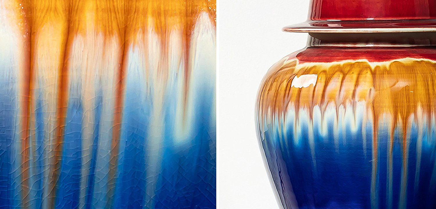 Ваза Deep Blue Colored Rainbow Vase Ваза Deep Blue Colored Rainbow Vase - Loft-Concept в Липецке
