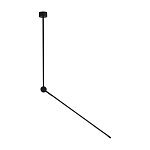 Потолочный светильник черного цвета с поворотным вытянутым плафоном Trumpet tube варинант исполнения - 1 | Loft Concept в Липецке