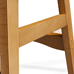 Барный стул со спинкой и подлокотниками на 4-х деревянных ножках Кремовый Велюр Ava Charm варинант исполнения - 7 | Loft Concept в Липецке