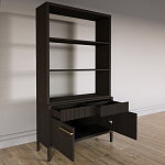 Стеллаж Primo с ящиками Темный орех варинант исполнения - 7 | Loft Concept в Липецке