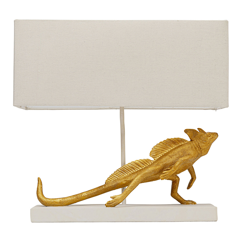 Настольная лампа Золотая Игуана Бежевый Золотой в Липецке | Loft Concept 