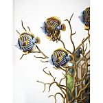 Ваза зеленая с бронзовыми ветвями и фарфоровыми рыбками Eden Garden варинант исполнения - 2 | Loft Concept в Липецке