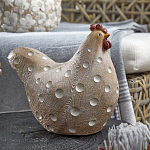 Статуэтка курица с текстурной поверхностью бежевого цвета Rustic Chicken варинант исполнения - 3 | Loft Concept в Липецке